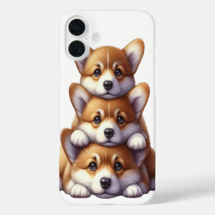 FUNDA iPhone 16 PLUS PERROS DE CACHORA ADORABLE