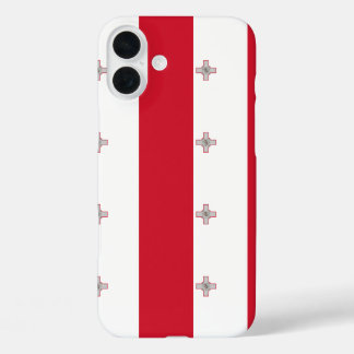 Funda iPhone 16 Plus Personalizable de bandera de Malta