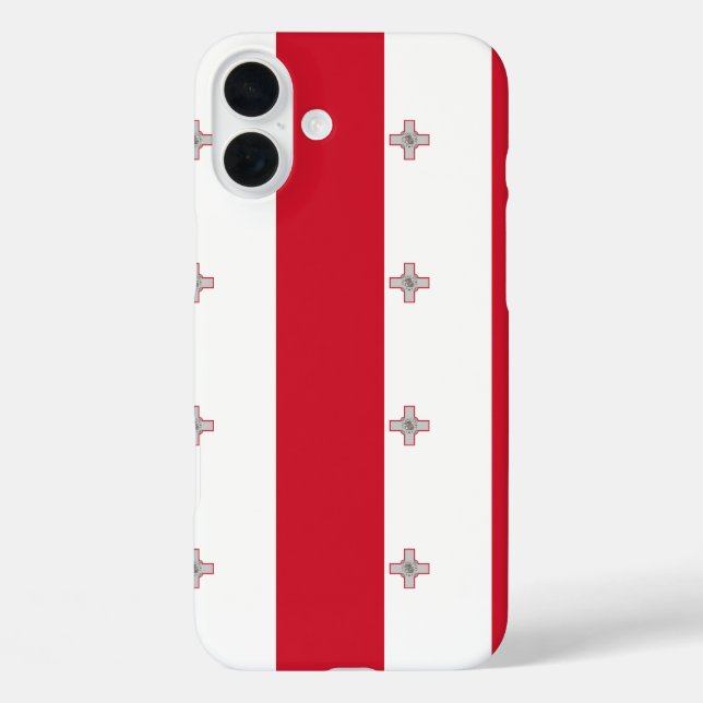Funda iPhone 16 Plus Personalizable de bandera de Malta (Reverso )