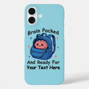 Funda iPhone 16 Plus Personalizable de vuelta a la escuela "listo para 