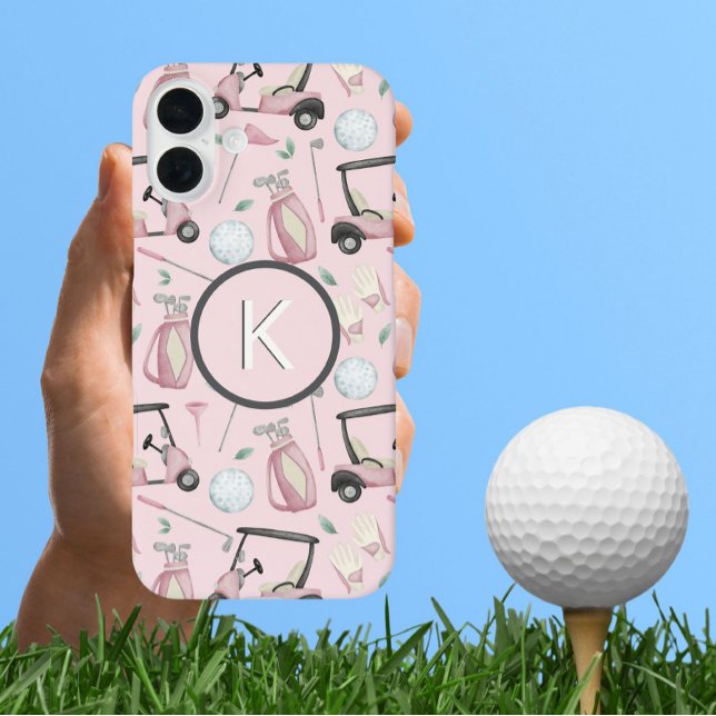 Funda iPhone 16 Plus Personalizado de diseño de golf femenino rosa eleg (Subido por el creador)