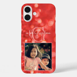 Funda iPhone 16 Plus Personalizado Foto Monograma Añadir Un Nombre Purp