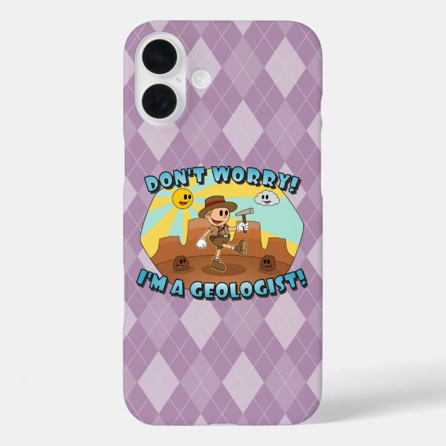 Funda iPhone 16 Plus Personalizado Retro - ¡No te preocupes, soy geólog (Reverso )