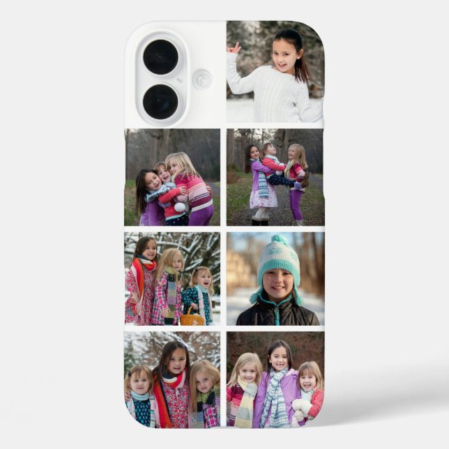 Funda iPhone 16 Plus Personalized 7 Photo Collage (Reverso )