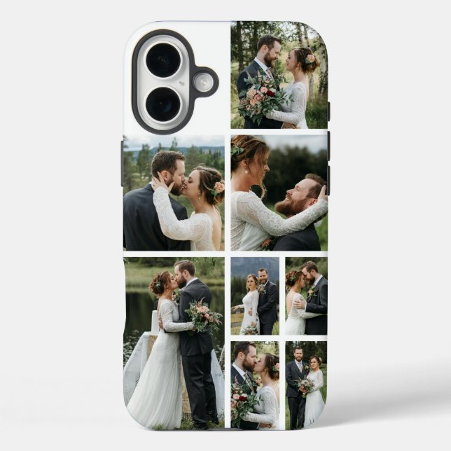 Funda iPhone 16 Plus Personalized 8 Photo Collage (Reverso )