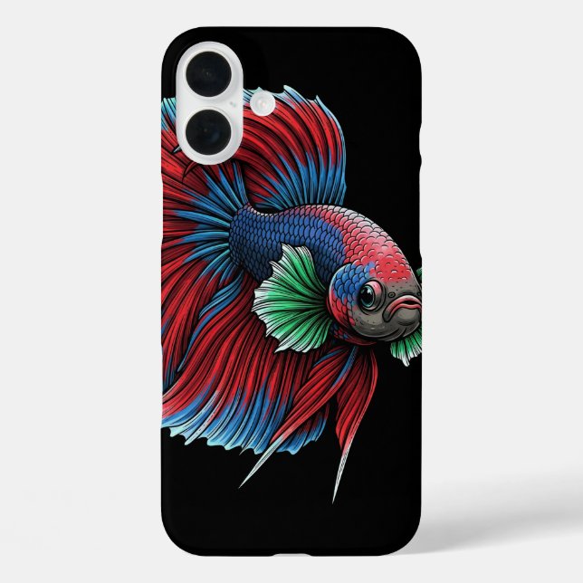 Funda iPhone 16 Plus Pez Betta Hermoso (Reverso )