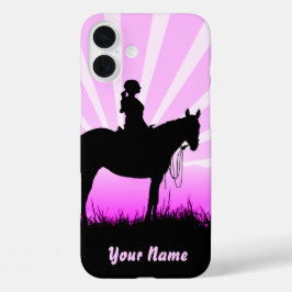 Funda iPhone 16 Plus Pink Sunset Cowgirl IPhone cases