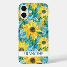 Pintura de girasoles monogramada