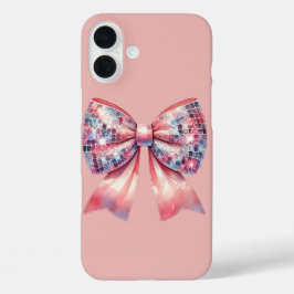 Funda iPhone 16 Plus Piso de bola de disco rosa