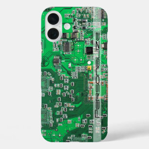 Funda iPhone 16 Plus Placa del circuito impreso para el circuito verde 