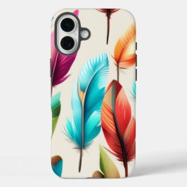 Funda iPhone 16 Plus Plumas Destellantes