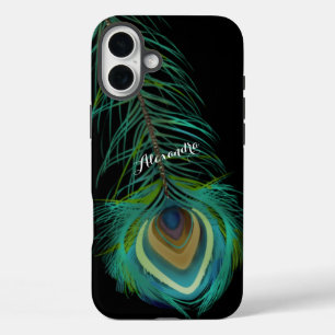 Funda iPhone 16 Plus Plumas Peacock Personalizadas