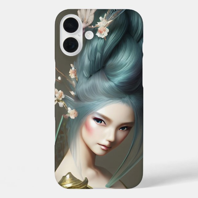 Funda iPhone 16 Plus Poster de arte Princesa Fantasy (Reverso )