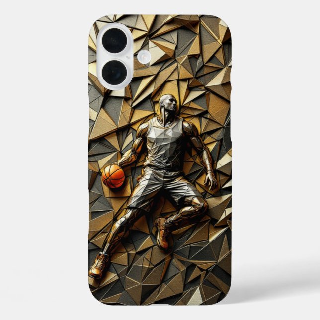 Funda iPhone 16 Plus Prestige Dunk: Básquetbol de lujo (Reverso )