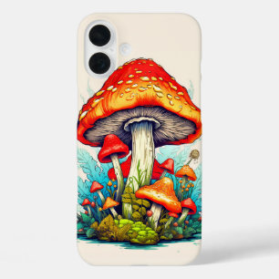 Funda iPhone 16 Plus Provocando hongos silvestres en los bosques