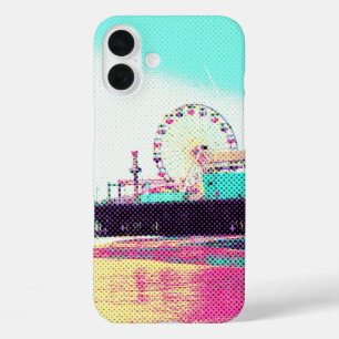 Funda iPhone 16 Plus Puestos de riesgo Santa Monica Pier Los Ángeles