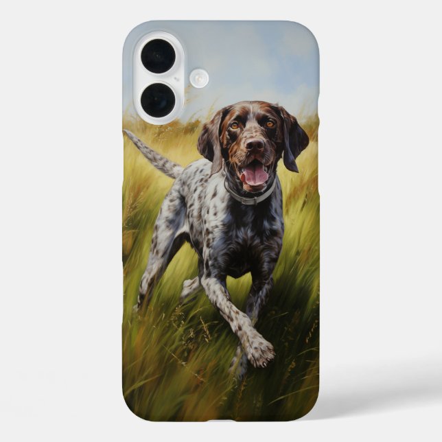 Funda iPhone 16 Plus Puntero de Shorthtransmitió alemán (Reverso )
