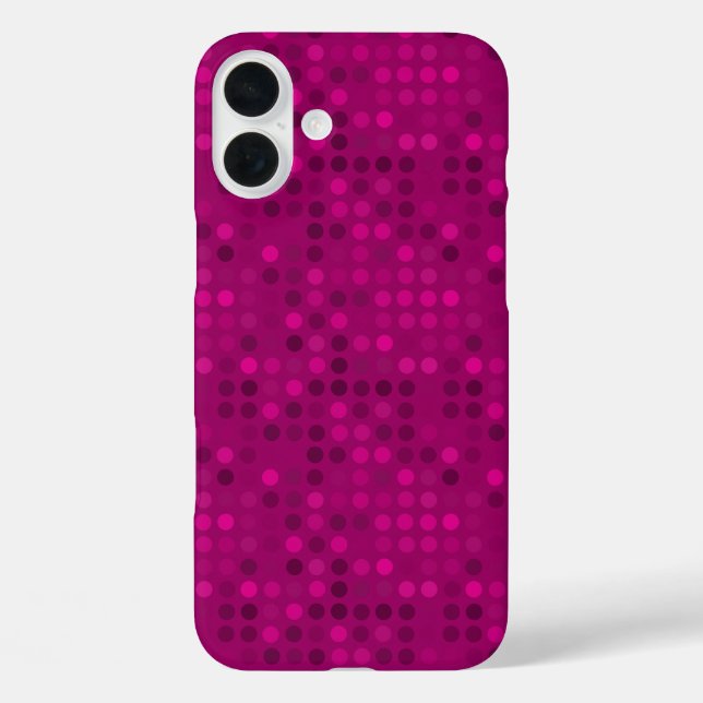 Funda iPhone 16 Plus puntos de ciruela de terciopelo rojo (Reverso )