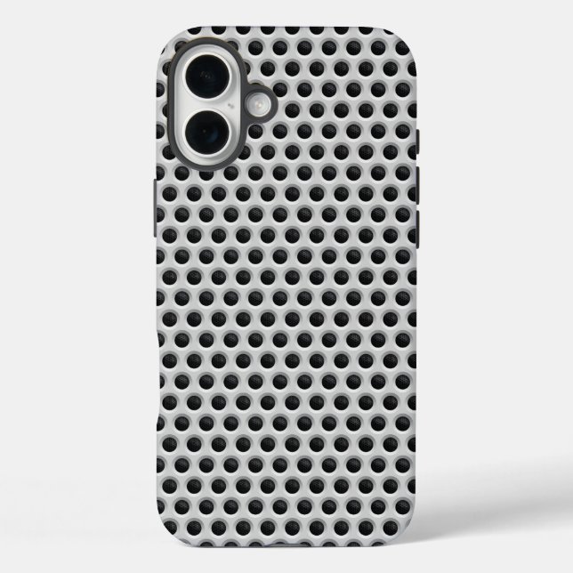 Funda iPhone 16 Plus Puntos de Polka Moderno Compuestos Industriales (Reverso )