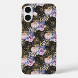 FUNDA iPhone 16 PLUS PURPLE AZUL PINK BLANCO HALLOWEEN PUMPKINS