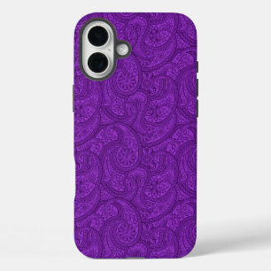 Funda iPhone 16 Plus Purple Paisley