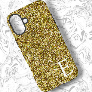 Funda iPhone 16 Plus Purpurina Gold Girly Impreso Estilo y Cuto