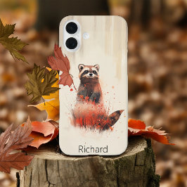 Funda iPhone 16 Plus Raccoon En Los Bosques