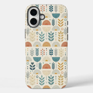 Funda iPhone 16 Plus Rainbow Botanical Minimalist
