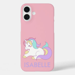 Funda iPhone 16 Plus Rainbow Unicorn