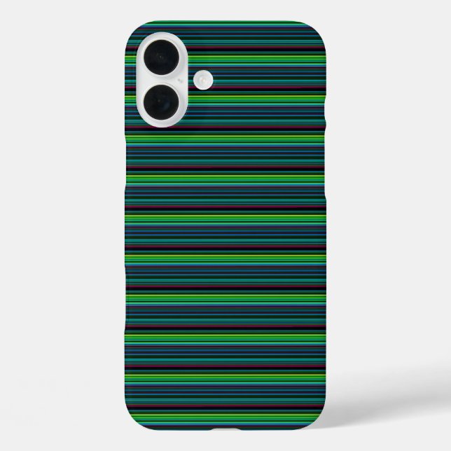 Funda iPhone 16 Plus Rayas de neón coloridas lindas (Reverso )