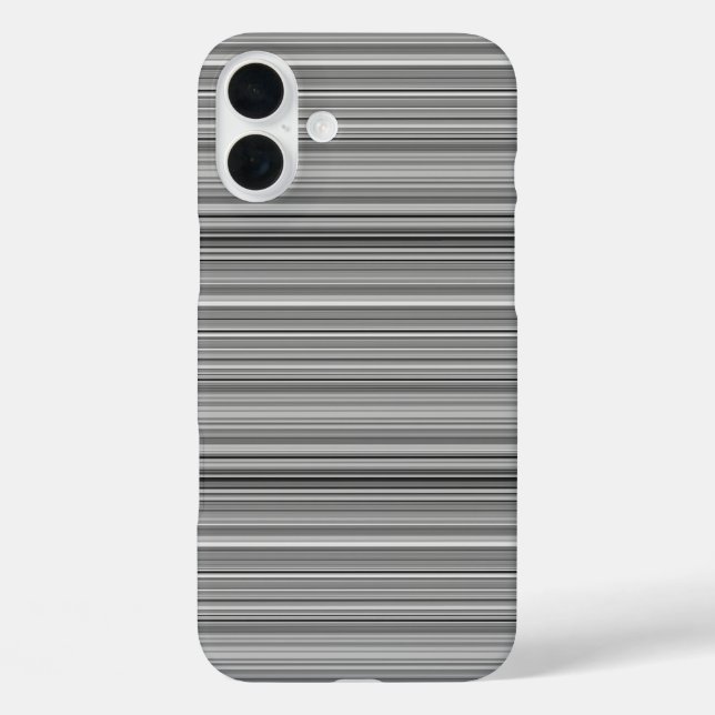 Funda iPhone 16 Plus Rayas grises lindas (Reverso )