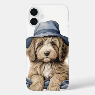 FUNDA iPhone 16 PLUS RECUPERADOR DE ORO DE FLUJO ADORABLE PERRO DE PUBR