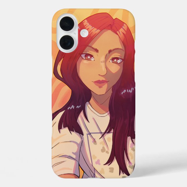 Funda iPhone 16 Plus Red girl Anime (Reverso )
