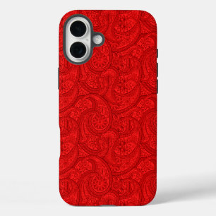 Funda iPhone 16 Plus Red Paisley