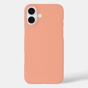 Funda iPhone 16 Plus Regalo de color Personalizado sólido rosa Naranja 