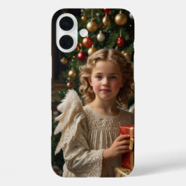 Funda iPhone 16 Plus Regalo navideño vintage Angel Nostalgic Holiday