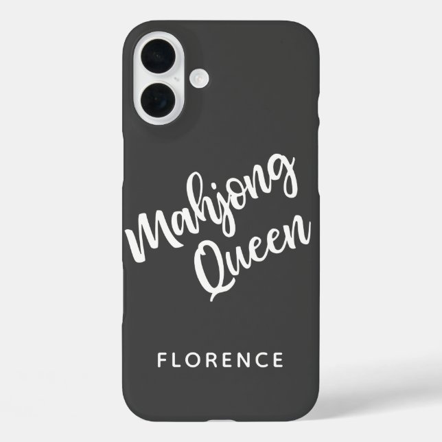 Funda iPhone 16 Plus Reina de Mahjong Personalizada (Reverso )