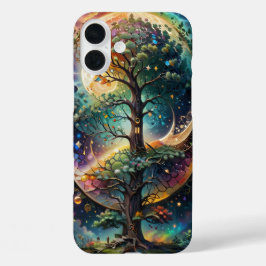 Funda iPhone 16 Plus Resumen Árbol De Color De Vida Esplash Estético