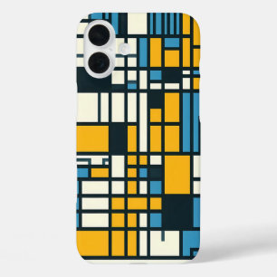 Funda iPhone 16 Plus Resumen de cuadrícula moderna - Geomet de inspirac