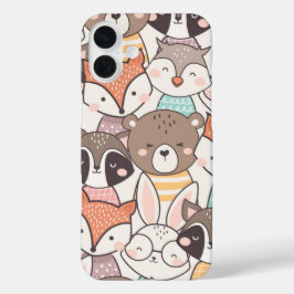 Funda iPhone 16 Plus Resumen de diseño de animales