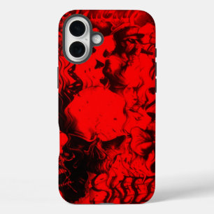 Funda iPhone 16 Plus Retratos de músicos pop en vivos colores rojos