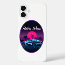 Funda iPhone 16 Plus “Retro Wave” Neon Sunset