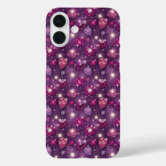 Funda iPhone 16 Plus Rosa y morado deslumbrante (Reverso )