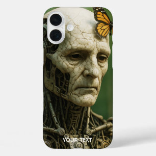 Funda iPhone 16 Plus Rostro de mariposa de surrealismo lindo de fantasí
