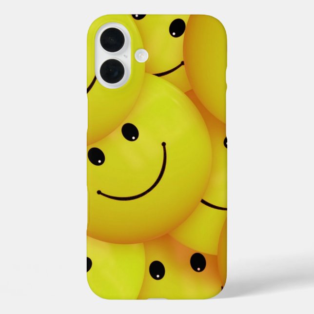 Funda iPhone 16 Plus Rostros amarillos (Reverso )