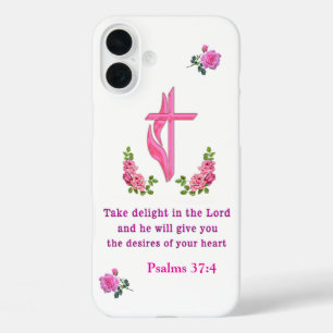 Funda iPhone 16 Plus Salmos 37:4
