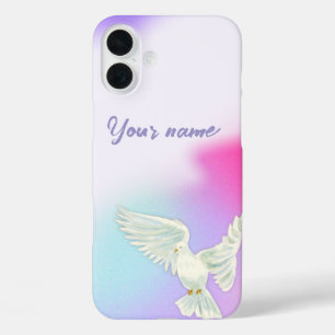 Funda iPhone 16 Plus Santo Espíritu Dove Nombre Personalizado Fe Cristi
