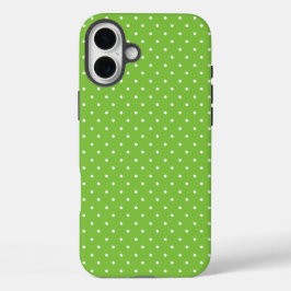 Funda iPhone 16 Plus Seamless  bright lime polka dot pattern 