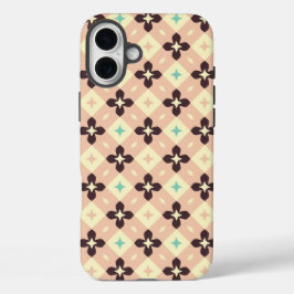 Funda iPhone 16 Plus Seamless geometric floral  pattern