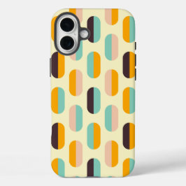 Funda iPhone 16 Plus Seamless geometric pattern in retro vibes